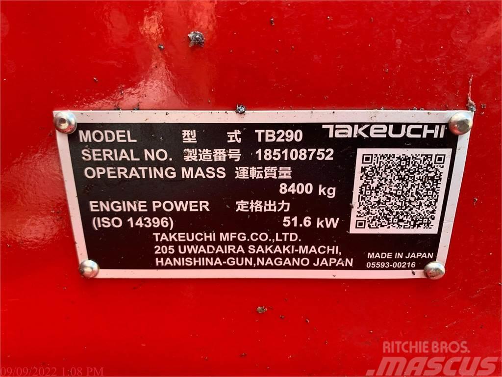 Takeuchi TB290 Kāpurķēžu ekskavatori