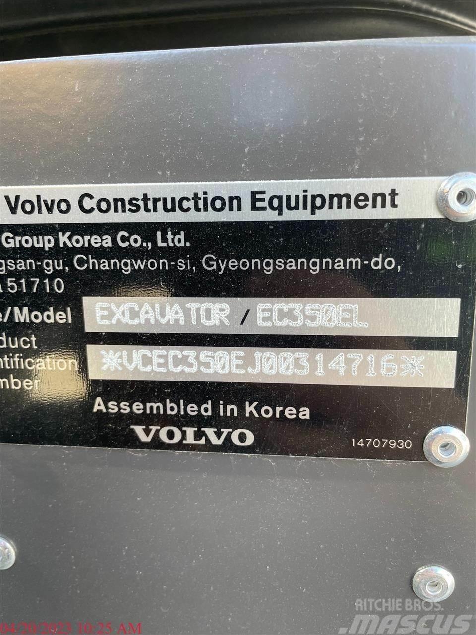 Volvo EC350EL Kāpurķēžu ekskavatori