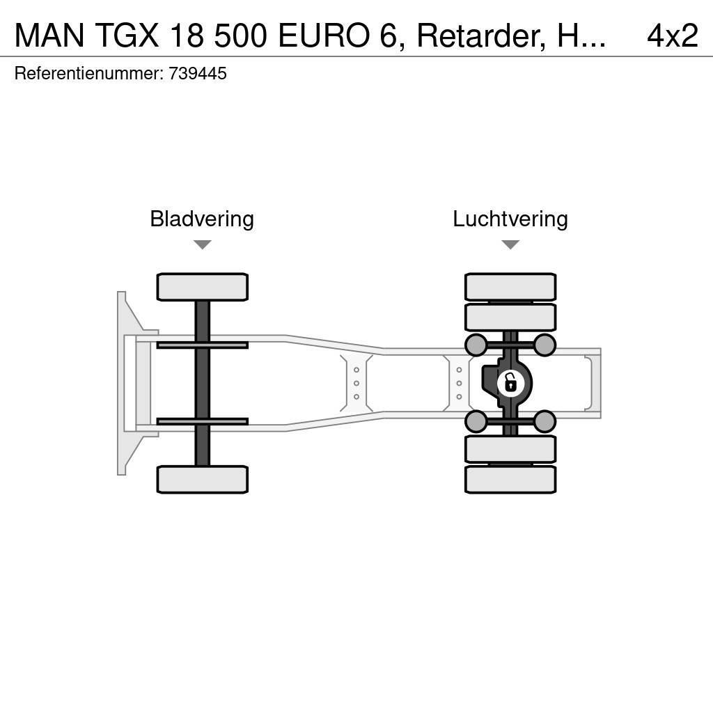 MAN TGX 18 500 EURO 6, Retarder, Hydrauliek, 6 Units Vilcēji