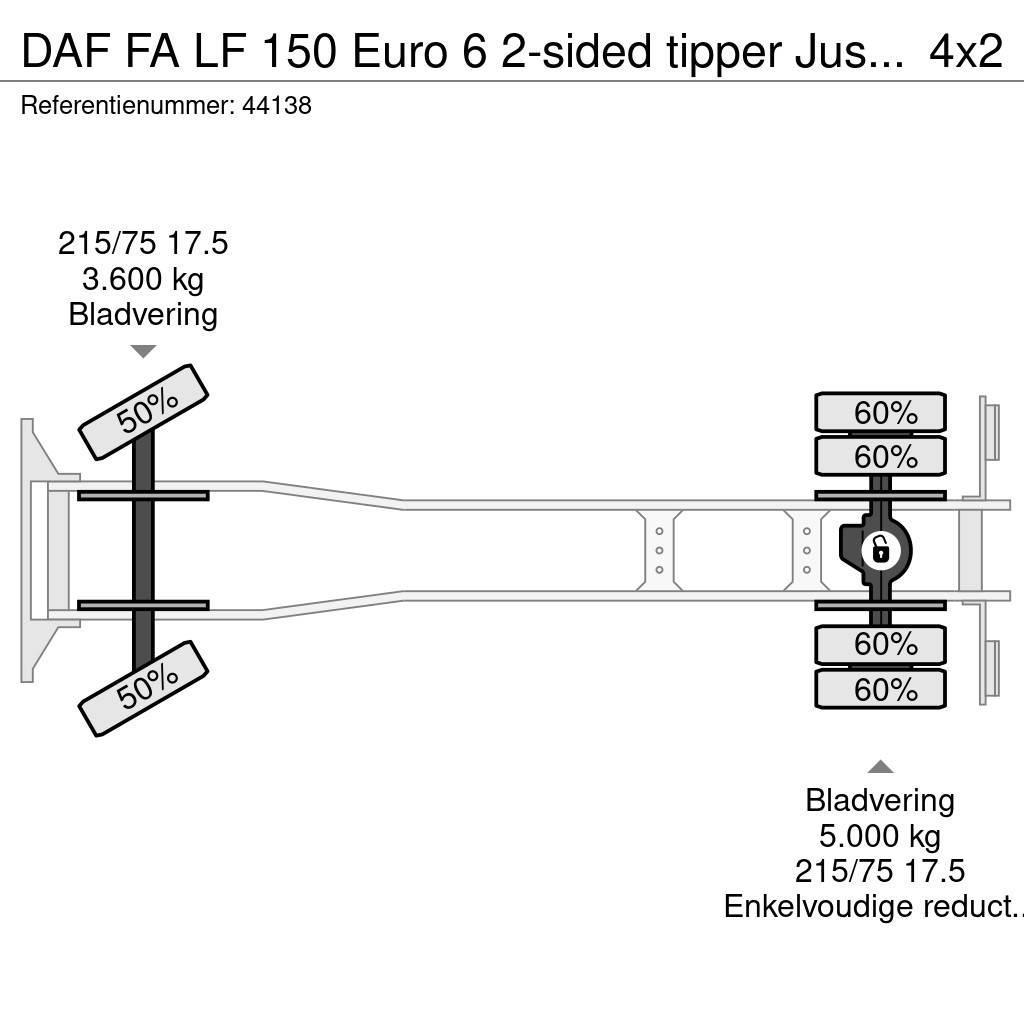 DAF FA LF 150 Euro 6 2-sided tipper Just 94.317 km! Pašizgāzējs