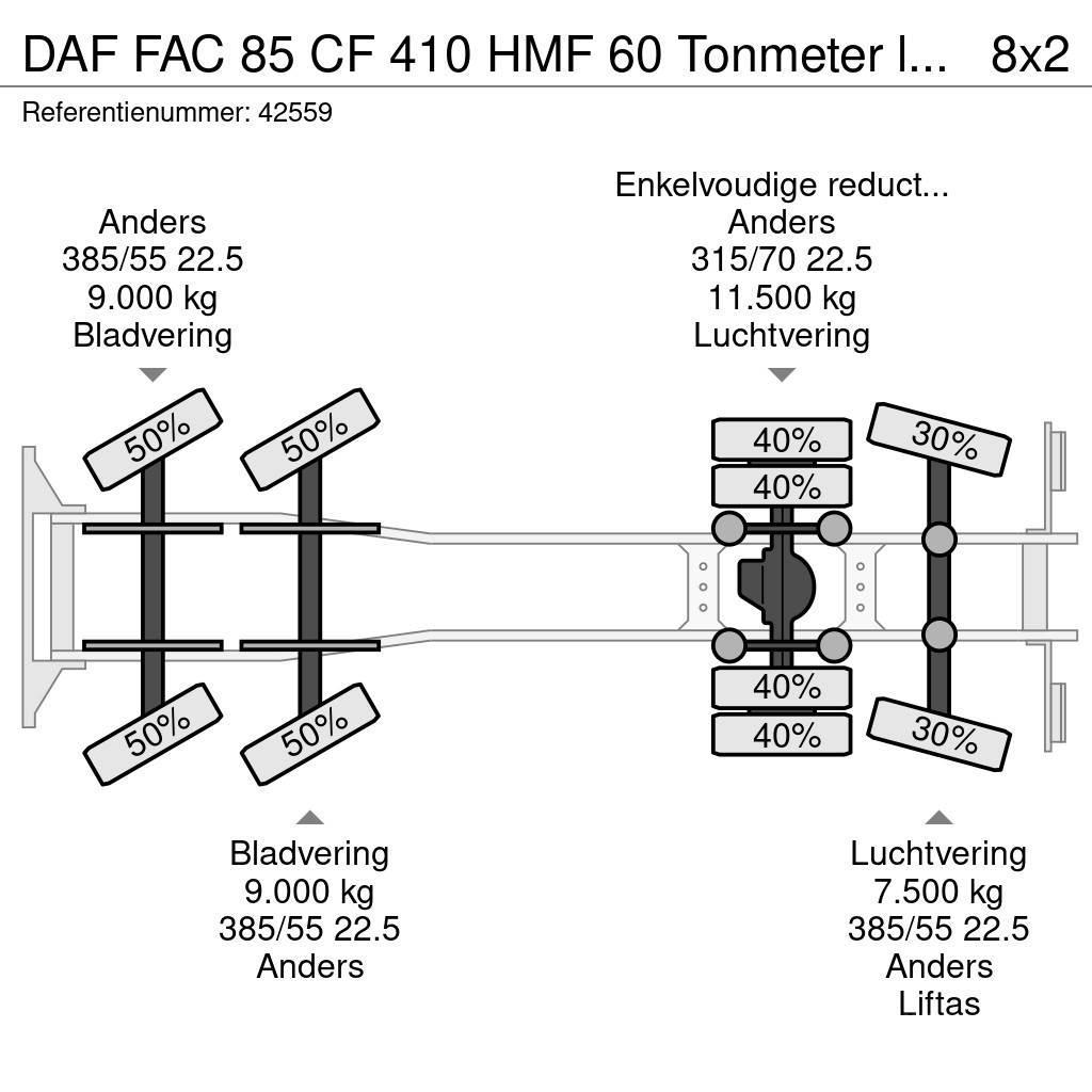 DAF FAC 85 CF 410 HMF 60 Tonmeter laadkraan + Fly-Jib Visurgājēji celtņi