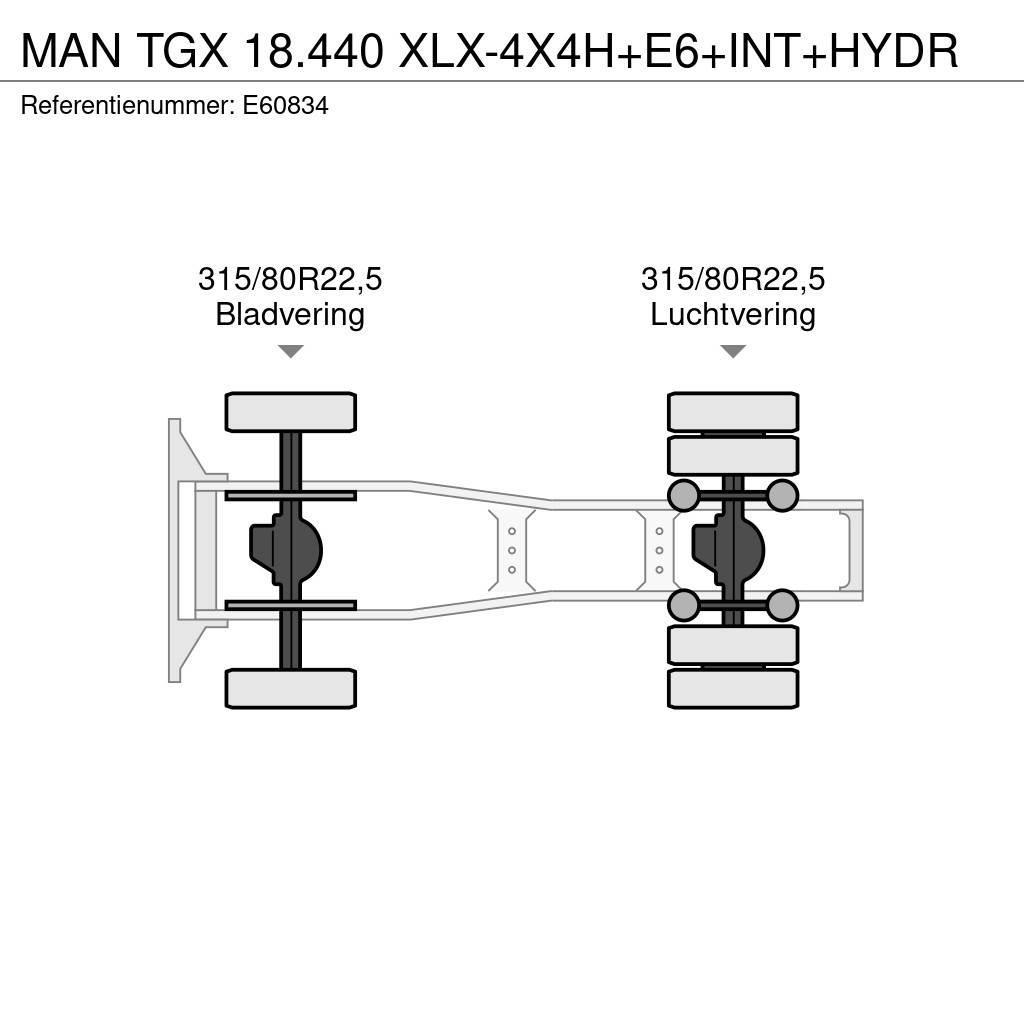 MAN TGX 18.440 XLX-4X4H+E6+INT+HYDR Vilcēji