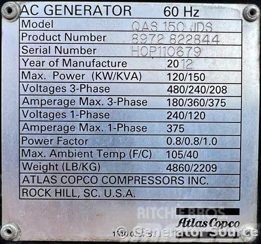 Atlas Copco 120 kW - FLORIDA Dīzeļģeneratori