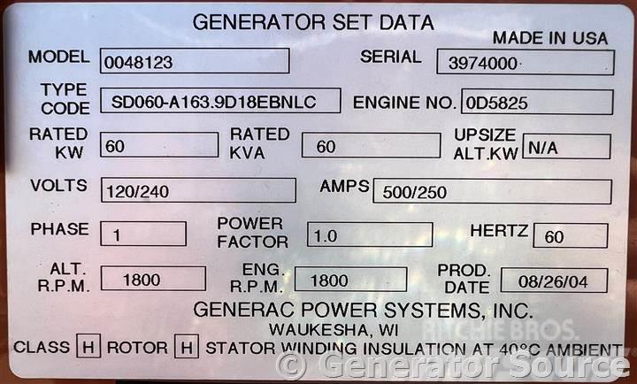 Generac 60 kW - JUST ARRIVED Dīzeļģeneratori