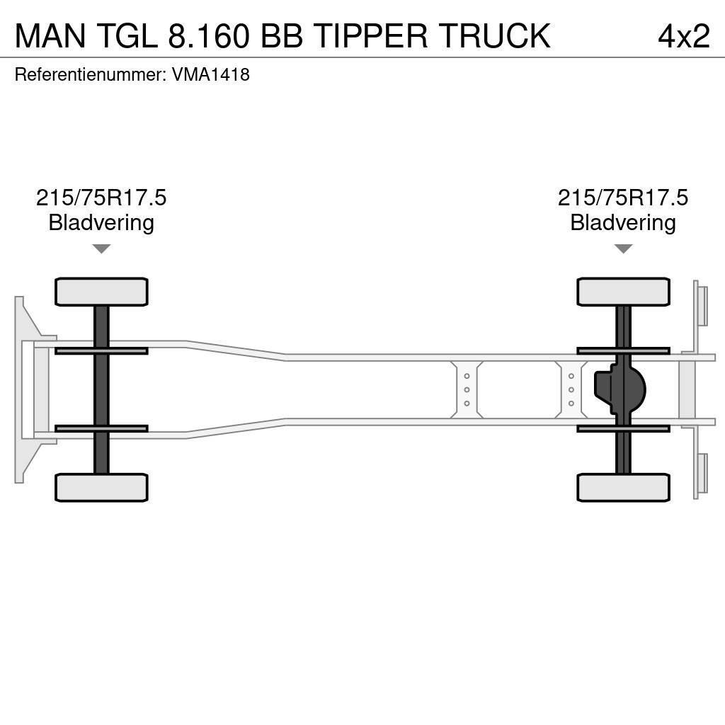 MAN TGL 8.160 BB TIPPER TRUCK Pašizgāzējs