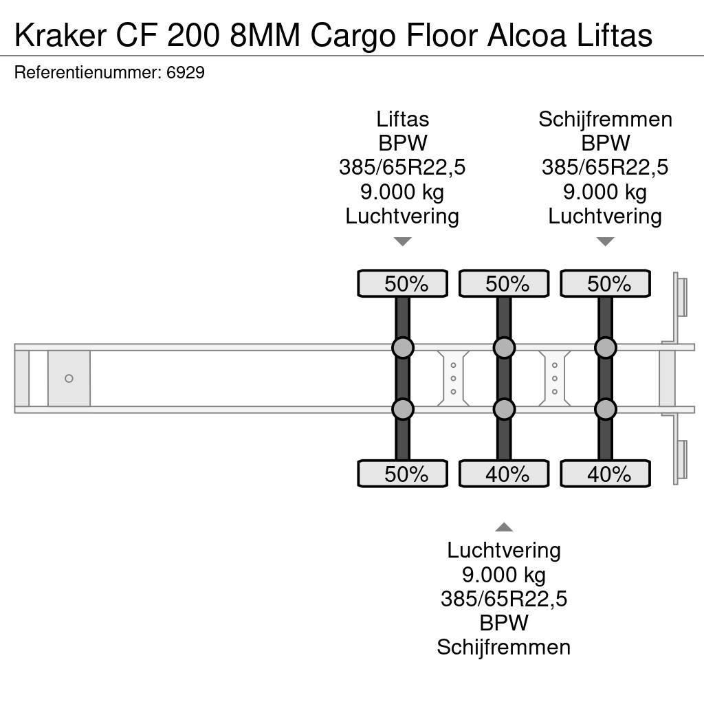 Kraker CF 200 8MM Cargo Floor Alcoa Liftas Kustīgo grīdu puspiekabes