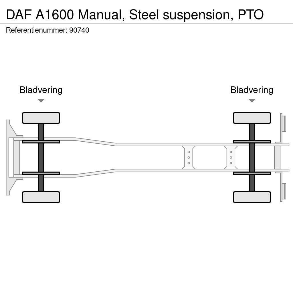 DAF A1600 Manual, Steel suspension, PTO Pašizgāzējs