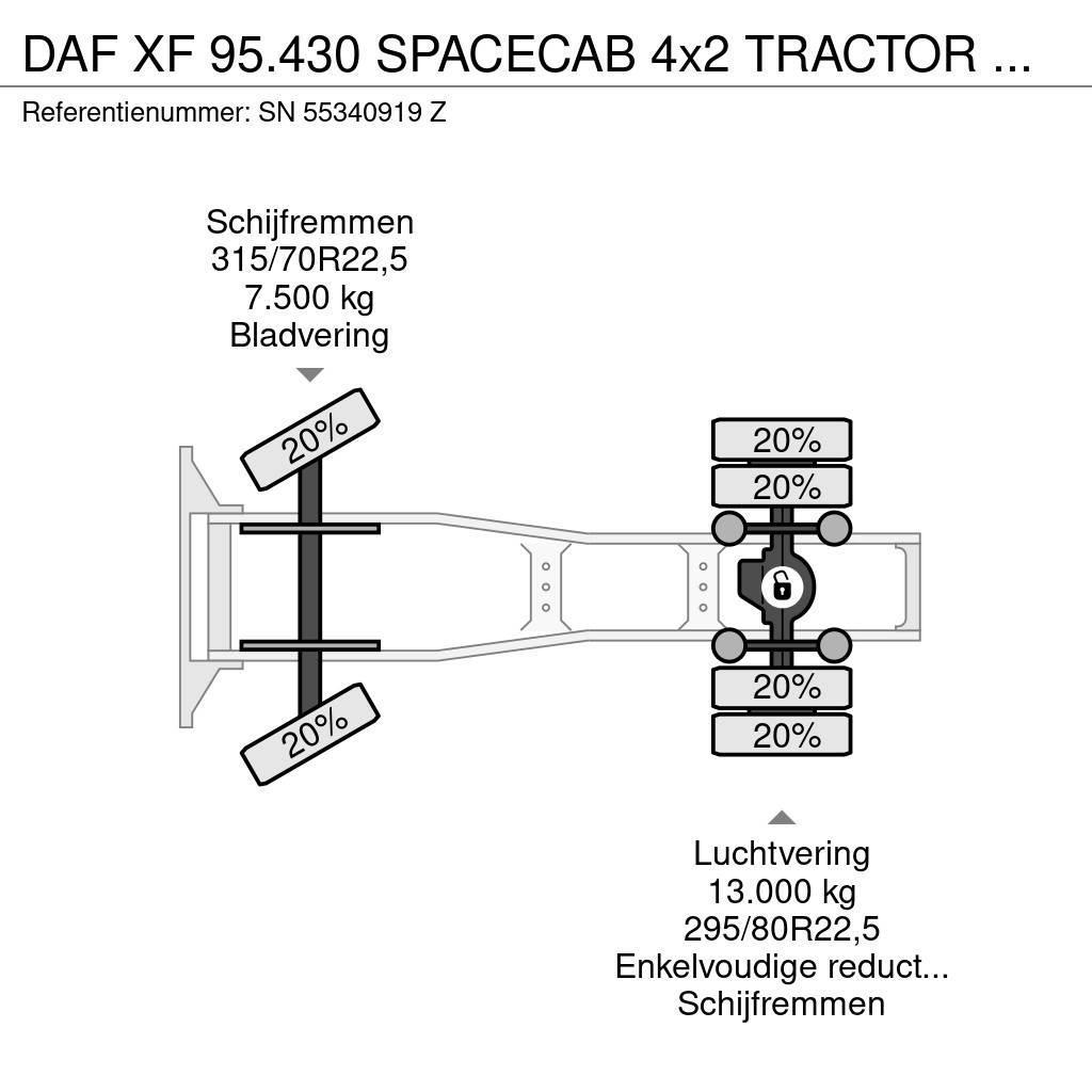 DAF XF 95.430 SPACECAB 4x2 TRACTOR UNIT (EURO 3 / ZF16 Vilcēji