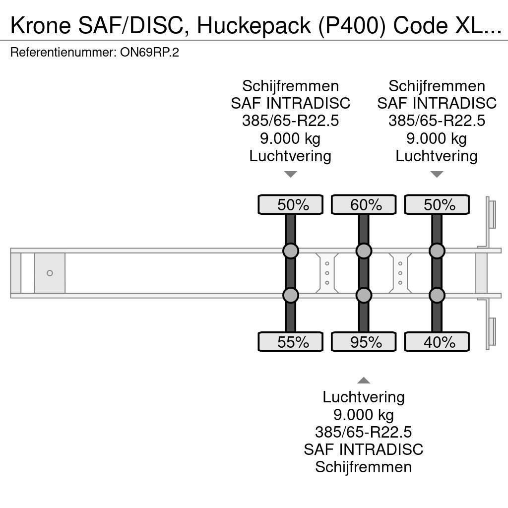 Krone SAF/DISC, Huckepack (P400) Code XL, Stakepots, NL- Tents puspiekabes