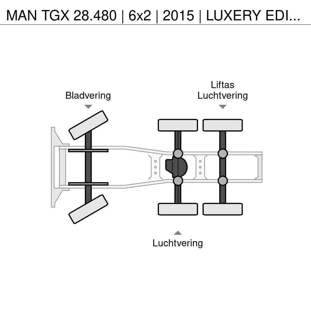 MAN TGX 28.480 | 6x2 | 2015 | LUXERY EDITION | Vilcēji