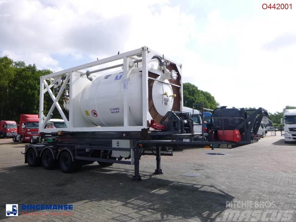  HTS 3-axle container trailer (sliding, tipping) + Piekabes pašizgāzēji