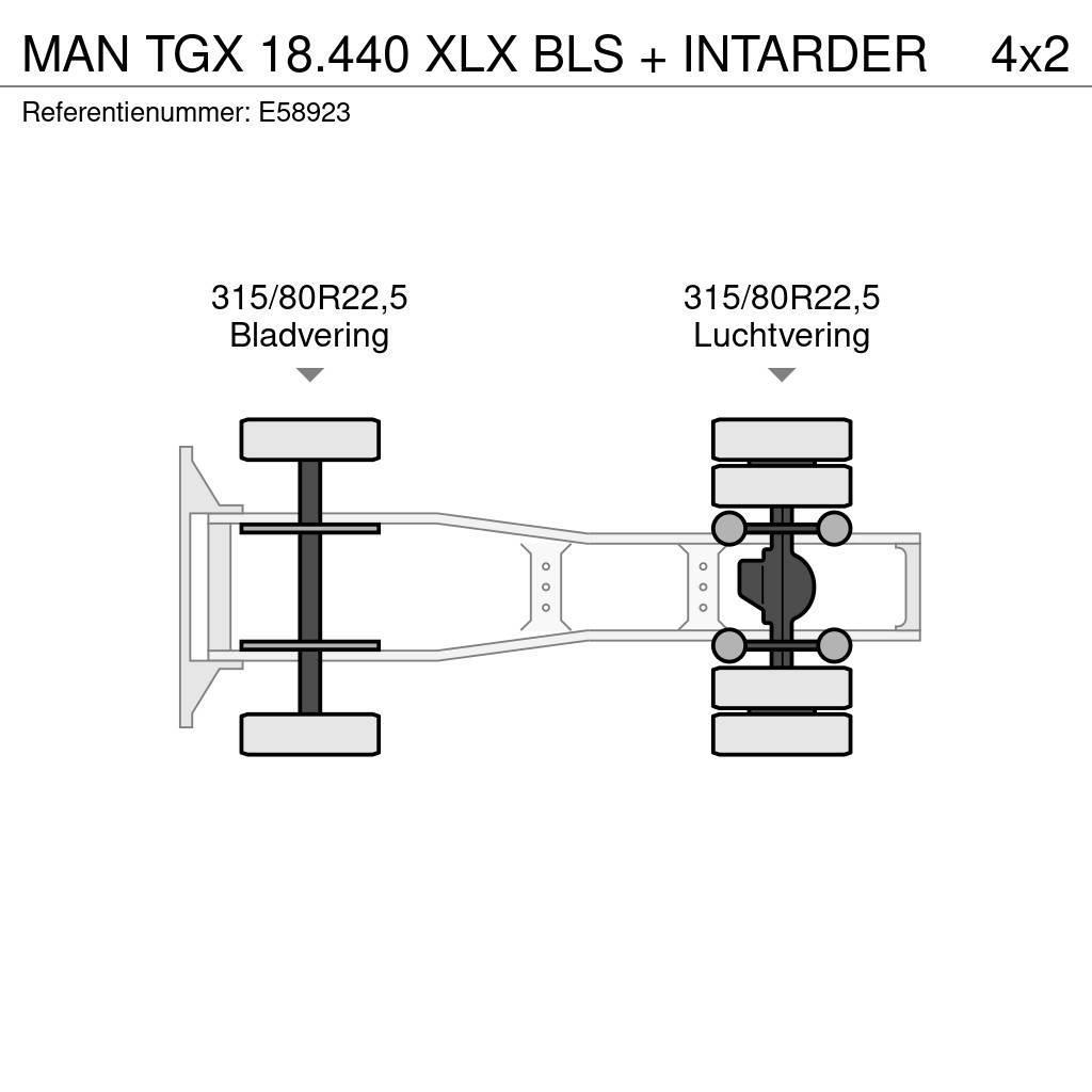 MAN TGX 18.440 XLX BLS + INTARDER Tractor Units