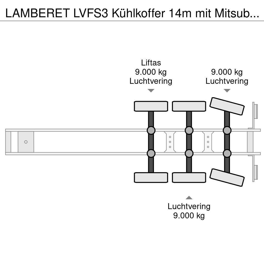 Lamberet LVFS3 Kühlkoffer 14m mit Mitsubishi -20° Piekabes ar temperatūras kontroli