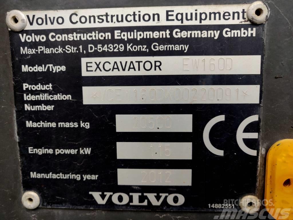 Volvo EW 160 D Ekskavatori uz riteņiem