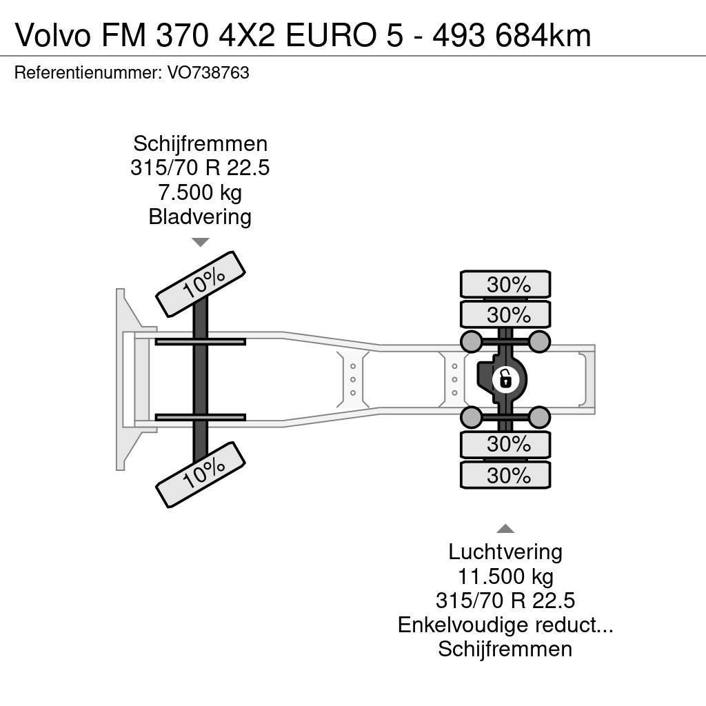 Volvo FM 370 4X2 EURO 5 - 493 684km Vilcēji
