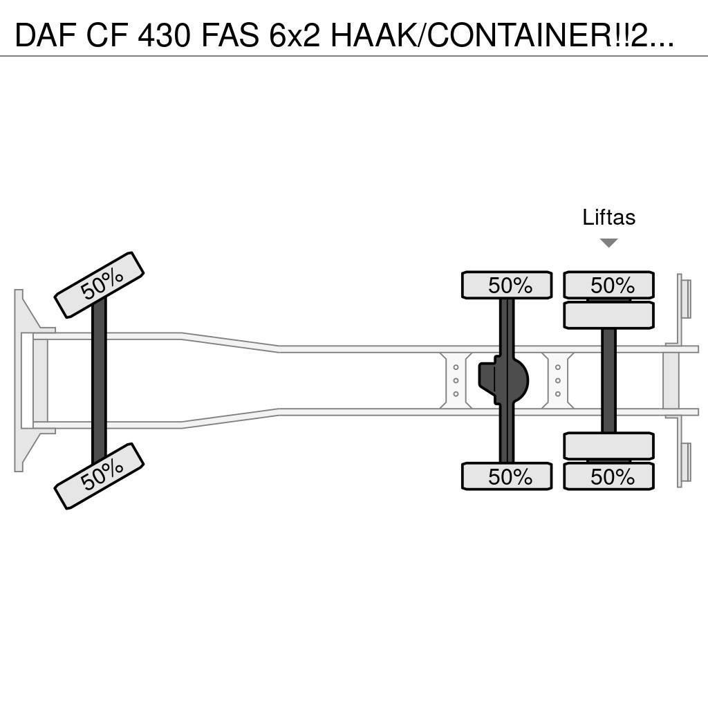 DAF CF 430 FAS 6x2 HAAK/CONTAINER!!2019!!82dkm!! Treileri ar āķi