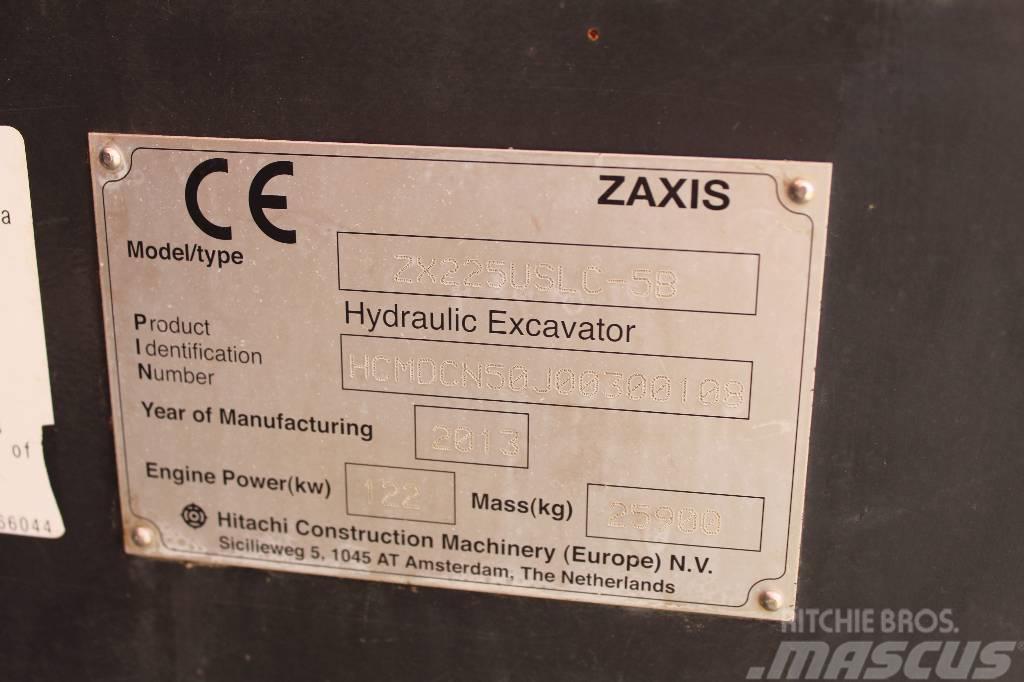 Hitachi ZX 225 USLC / Pyörittäjä, Kauha, Rasvari, Lämmitin Kāpurķēžu ekskavatori