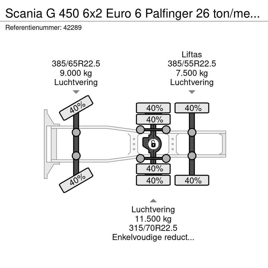 Scania G 450 6x2 Euro 6 Palfinger 26 ton/meter laadkraan Vilcēji