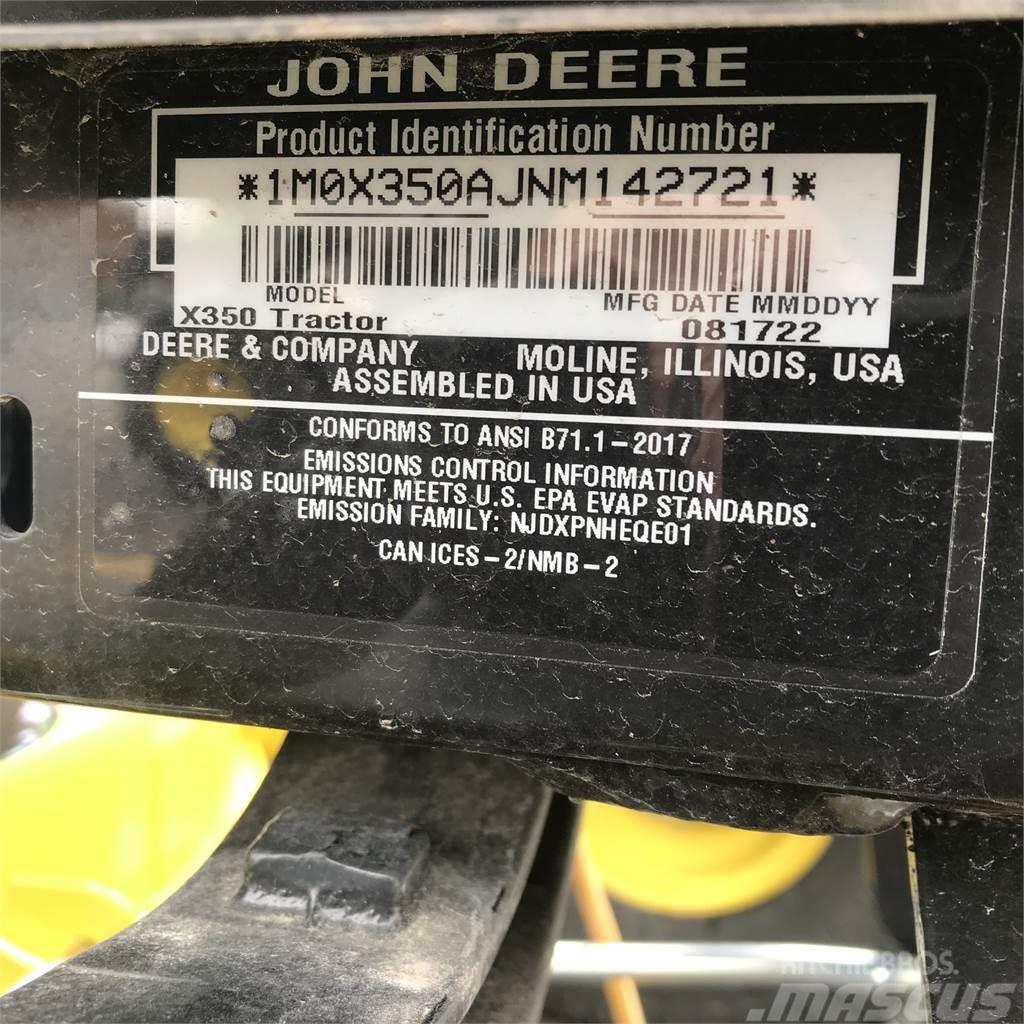 John Deere X350 Kompaktie traktori