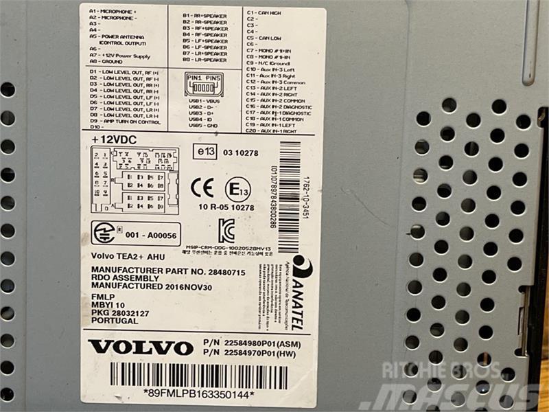 Volvo  RADIO TEA2+AHU 28480715 Citas sastāvdaļas
