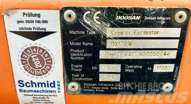 Doosan DX 170W Mobilbagger Ekskavatori uz riteņiem