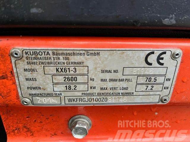 Kubota Minibagger KX 61 Minibagger 2245h, incl. Grabn+T Mini ekskavatori < 7 t