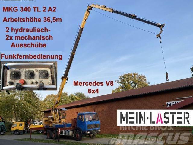 Mercedes-Benz 2622 V8 6x4 MKG 340 T2A2 36,5m Seilwinde Funk Smagās mašīnas ar celtni