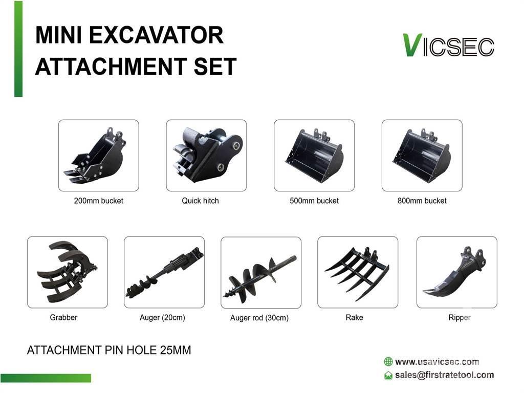  VICSEC Quantity of (9) Excavator Attac ... Citas sastāvdaļas