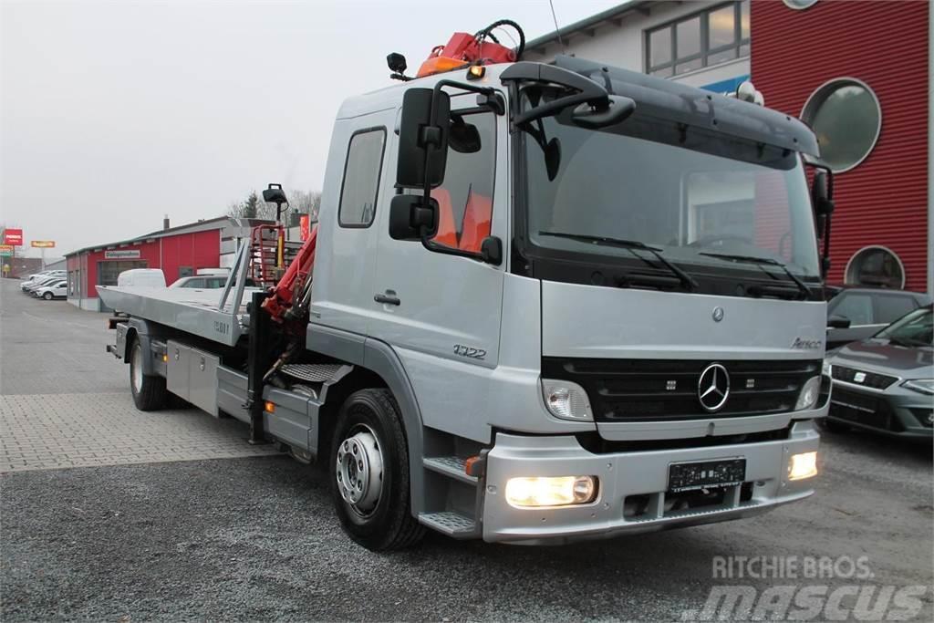 Mercedes-Benz Atego 1322 Vehicle transporter + crane MKG HMK132H Evakuatori