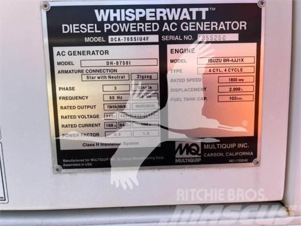 MultiQuip WHISPERWATT DCA70SSIU4F Gāzes ģeneratori