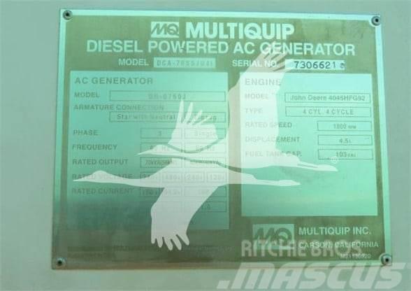 MultiQuip WHISPERWATT DCA70SSJU4I Gāzes ģeneratori