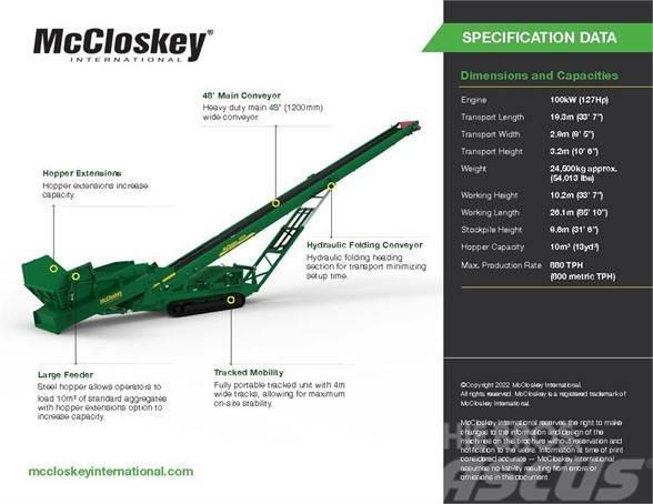 McCloskey RF80 Atkritumu konveijeri