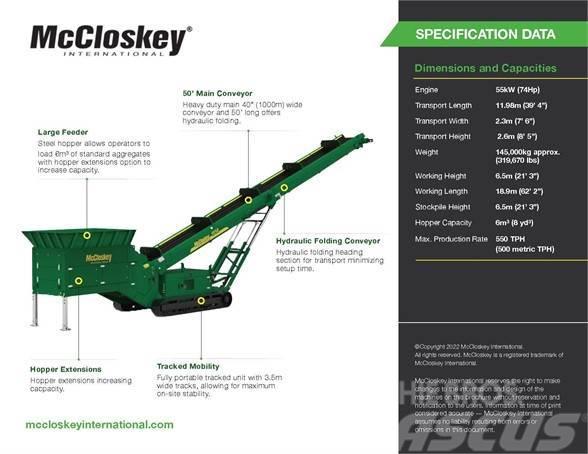 McCloskey SF50 Atkritumu konveijeri