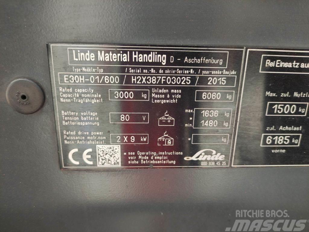 Linde E30H-01-600-387 Elektriskie iekrāvēji