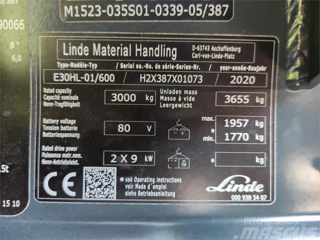 Linde E30HL-01/600-387 Elektriskie iekrāvēji