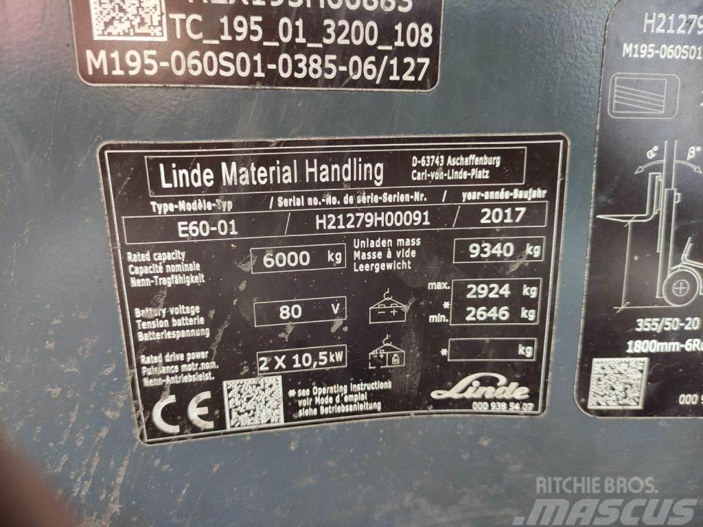 Linde E60-01-127 Elektriskie iekrāvēji