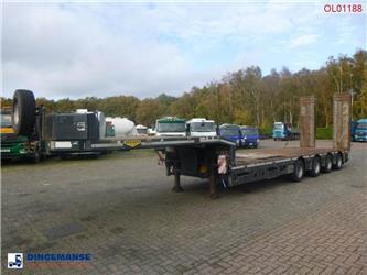 Broshuis 4-axle semi-lowbed trailer 71t + ramps + extendabl