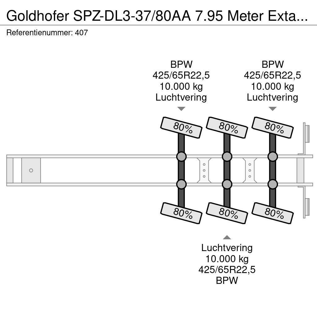 Goldhofer SPZ-DL3-37/80AA 7.95 Meter Extandable Powersteerin Tents treileri