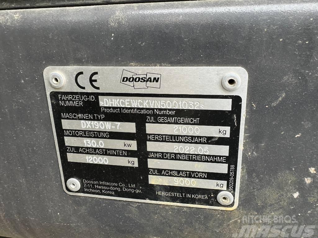 Doosan DX 190 W-7 Ekskavatori uz riteņiem