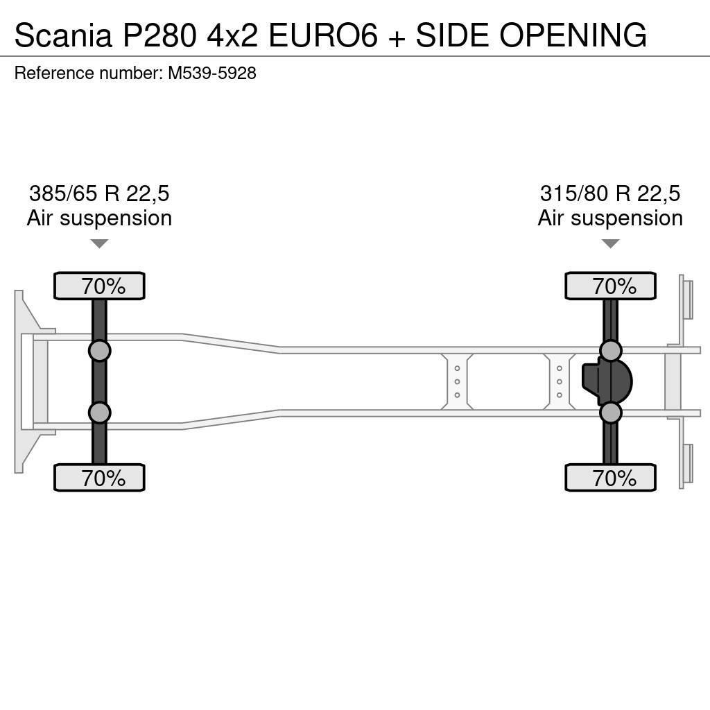 Scania P280 4x2 EURO6 + SIDE OPENING Furgons