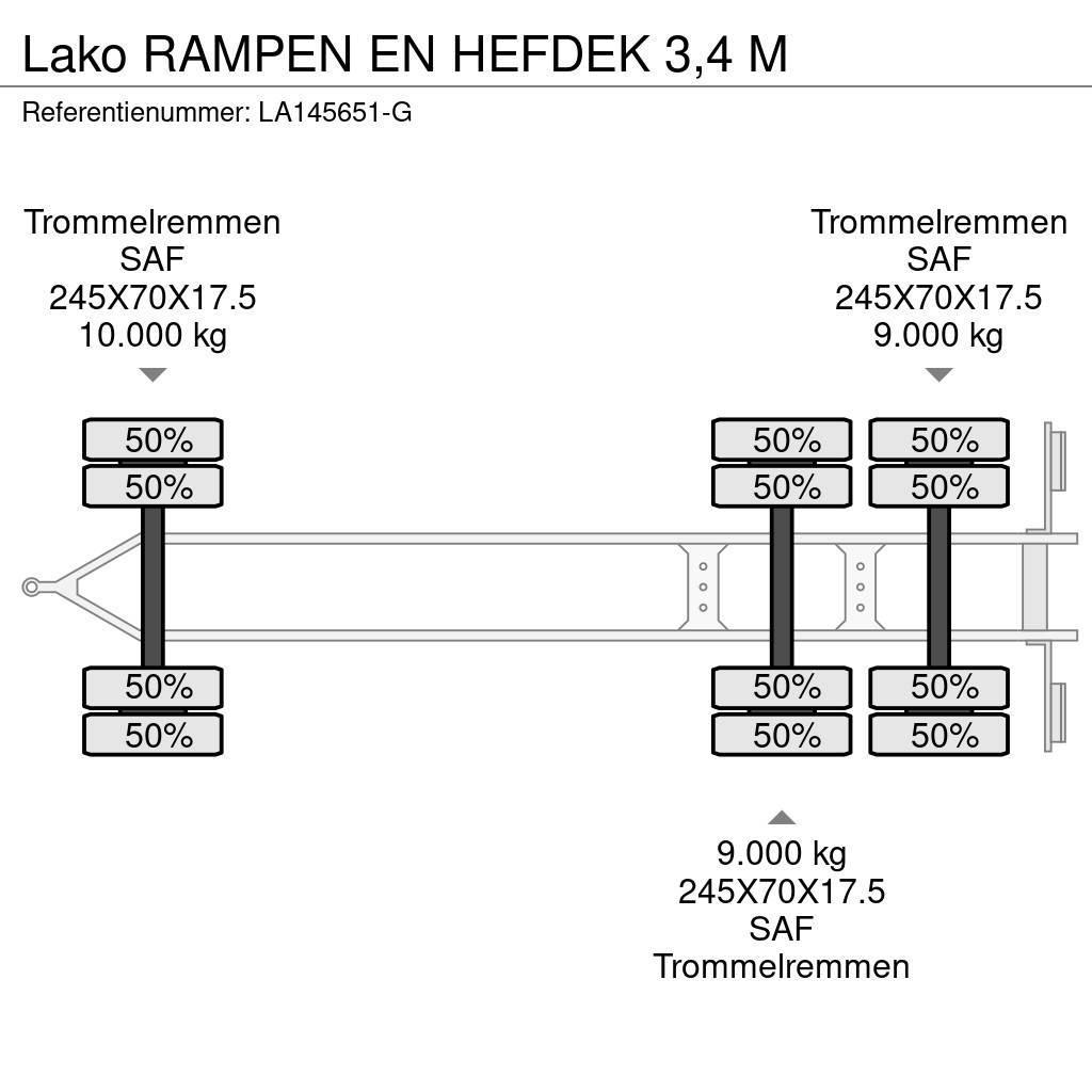 Lako RAMPEN EN HEFDEK 3,4 M Zemie treileri