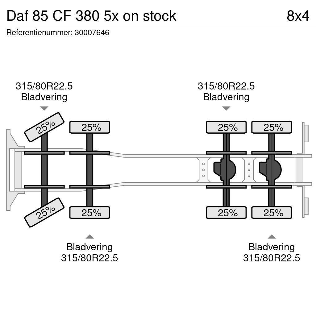 DAF 85 CF 380 5x on stock Kombinētās vakumsūkņa mašīnas