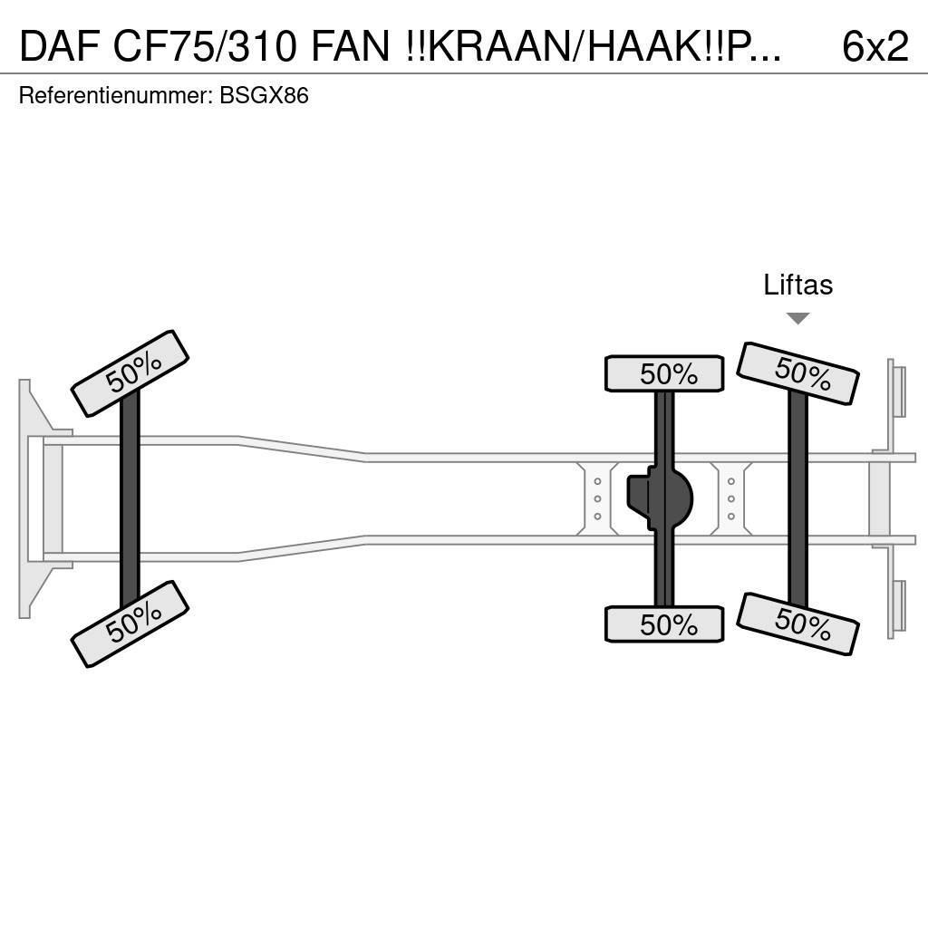 DAF CF75/310 FAN !!KRAAN/HAAK!!PERSCONTAINER!!HIGH PRE Treileri ar āķi