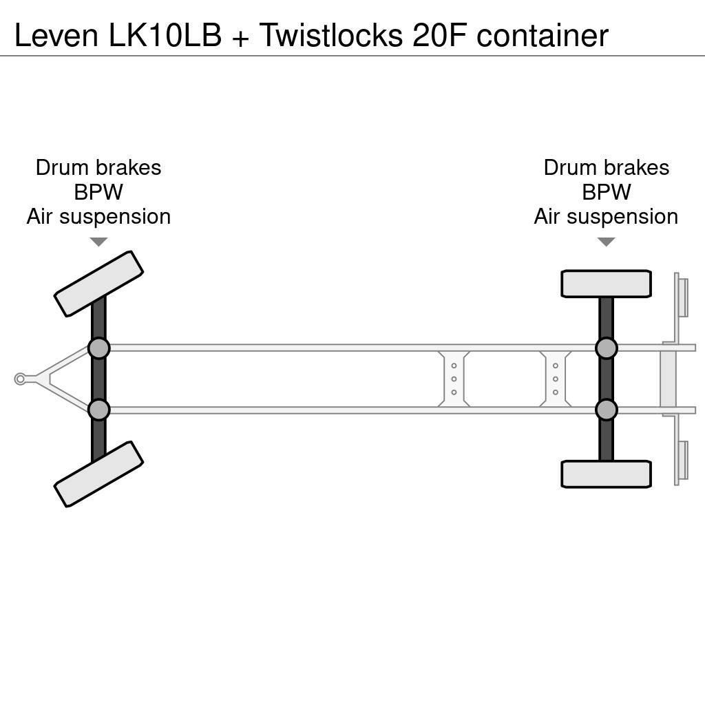  Leven LK10LB + Twistlocks 20F container Platformas/izkraušana no sāniem