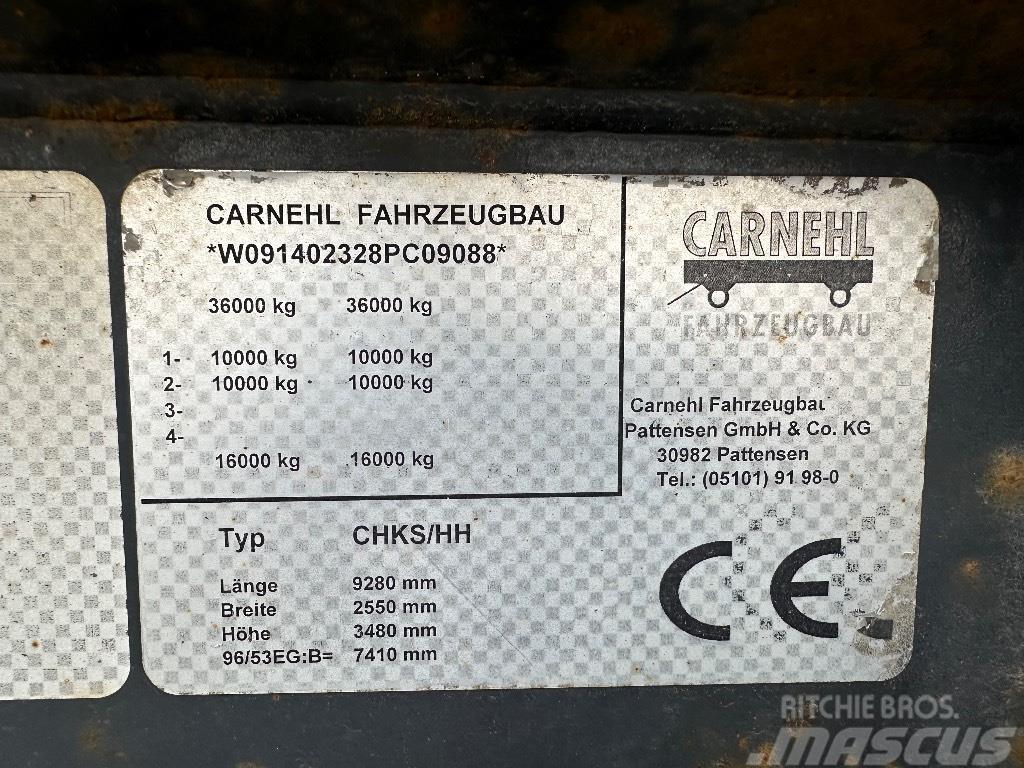 Carnehl 2 akselinen paripyörillä / hydrauliperälaudalla Piekabes pašizgāzēji