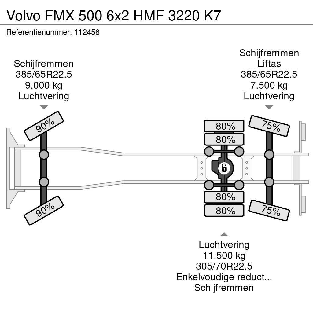 Volvo FMX 500 6x2 HMF 3220 K7 Visurgājēji celtņi