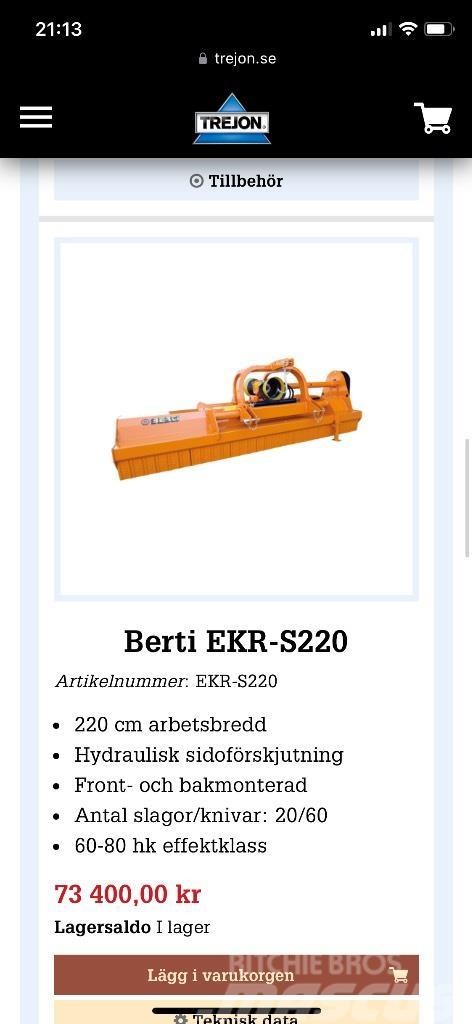 Berti Ekr-s 220 Slaghack Pļaujmašīnas/pašgājēji
