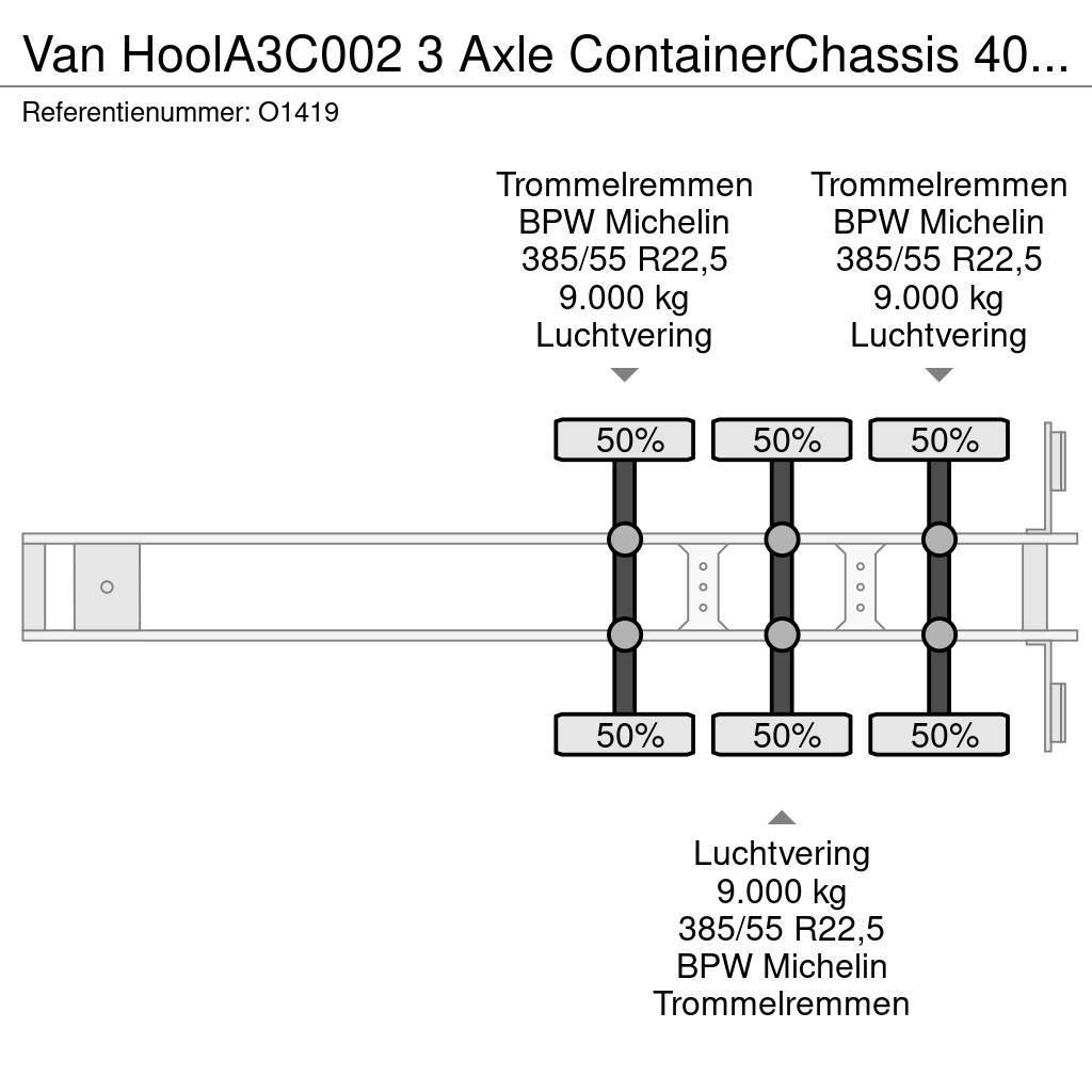 Van Hool A3C002 3 Axle ContainerChassis 40/45FT - Galvinise Konteinertreileri