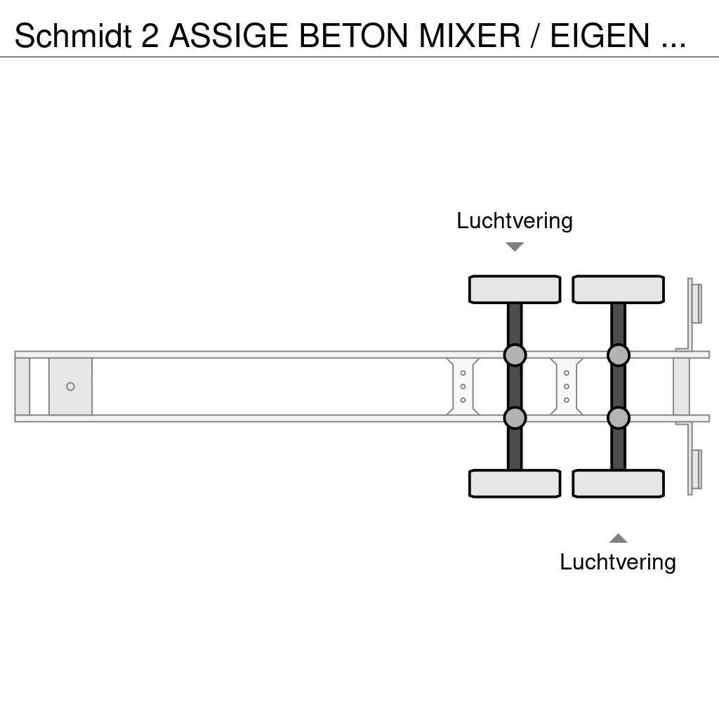 Schmidt 2 ASSIGE BETON MIXER / EIGEN MOTOR / 6 CYL DEUTZ / Citas piekabes