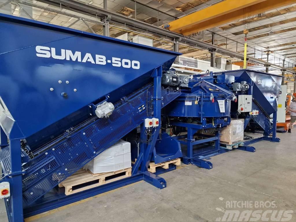  SUMAB 500 (mobile concrete batching plant) Betona krātuves